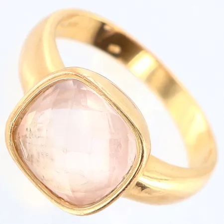 Ring med sten stl: 17½, bredd:2,5-11mm, GHA, roséguld, 18K Vikt: 5,9 g