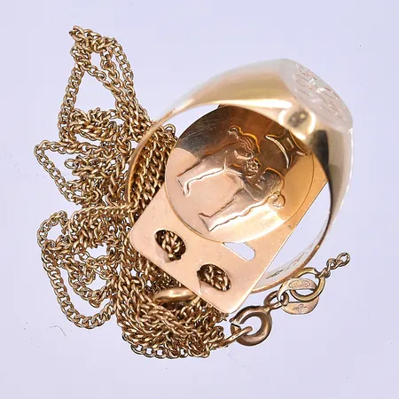 Diverse guld, 18K. Vikt: 14,8 g