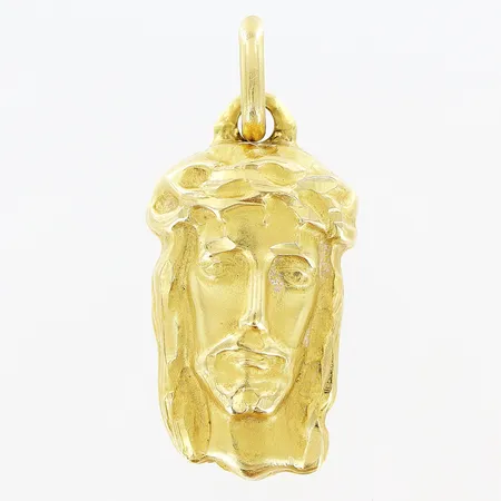 Hänge relief av Jesus 15x32mm, ihålig baksida, 18K. Vikt: 3,2 g