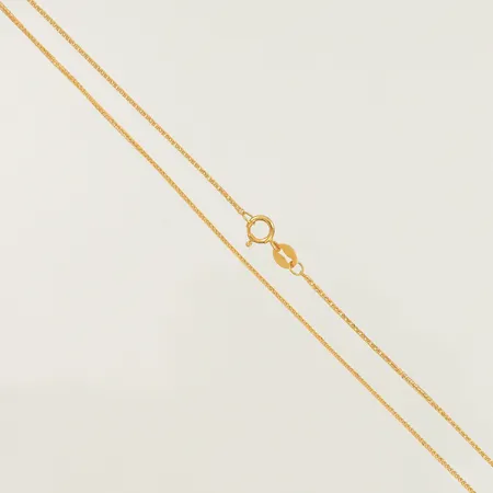 Halskedja Pansar längd 45cm, 1mm, 18K, 1,1g Vikt: 1,1 g