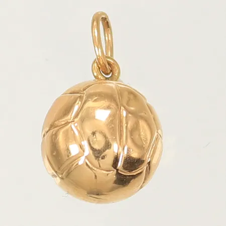 Hänge boll, 12x9mm, smått bucklig, 18K, 0,9g Vikt: 0,9 g