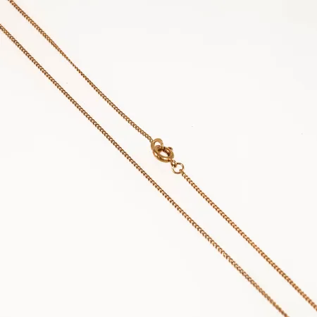 Kedja Pansar längd 61cm bredd 1mm, äldre kedja, slitage, 18K 2,6g. 