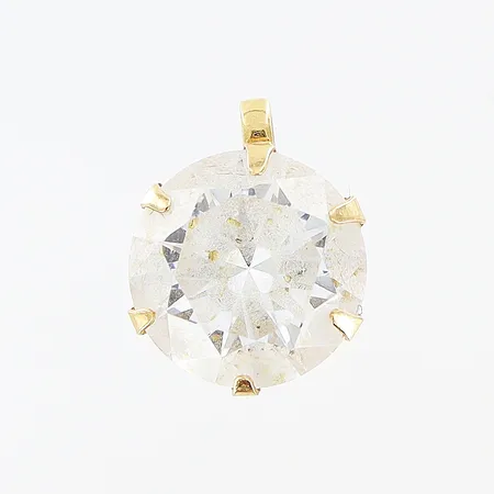 Hänge vit sten Ø8mm, GHA, 18K. Bruttovikt: 0,9gram Vikt: 0 g