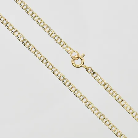 Collier Bismarck längd 42cm, bredd 3mm, rak modell, 18K. Vikt: 3,5 g