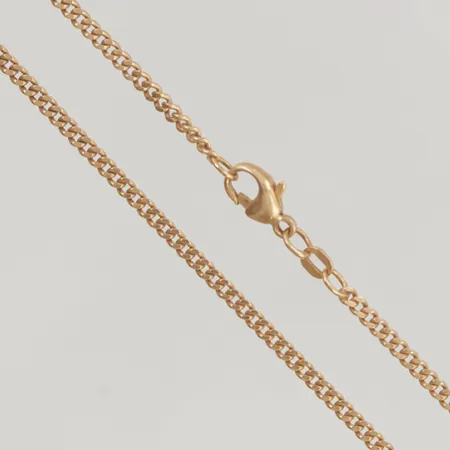 Kedja pansar 54cm bredd 2,4mm skevt lås 18K 12,1g.
