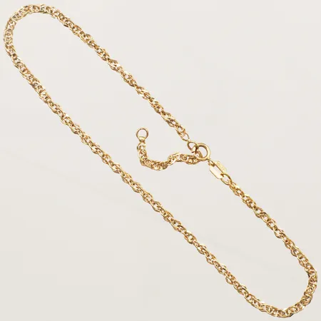 Vristlänk Singapore längd 23cm, bredd 2,3mm GHA 18K Vikt: 2,4 g