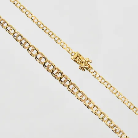 Collier Bismarck doserad längd 43cm, bredd 3-5mm, 18K. Vikt: 7,8 g