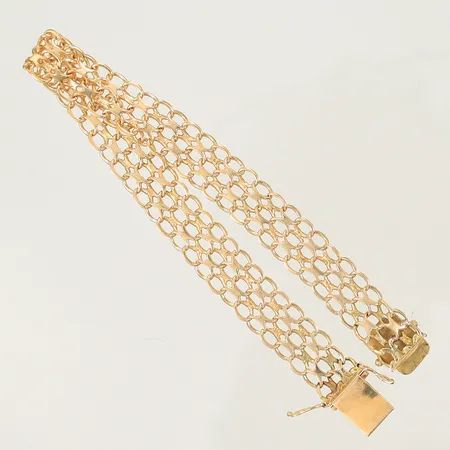 Armband X-länk längd 19cm bredd 10mm, 18K 13,5g Vikt: 1,5 g