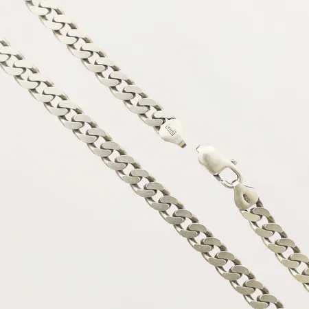 Kedja Pansar längd 49cm, bredd 7,2mm defekt lås silver 925/1000 Vikt: 45,5 g