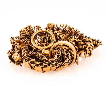 Diverse defekt guld 18K 108,3g.