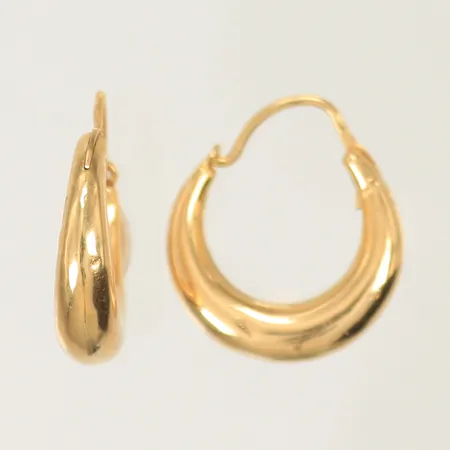 Örhängen creoler 17 x 20 mm, bredd 3mm, något skeva, 18K, 1,9g Vikt: 1,9 g