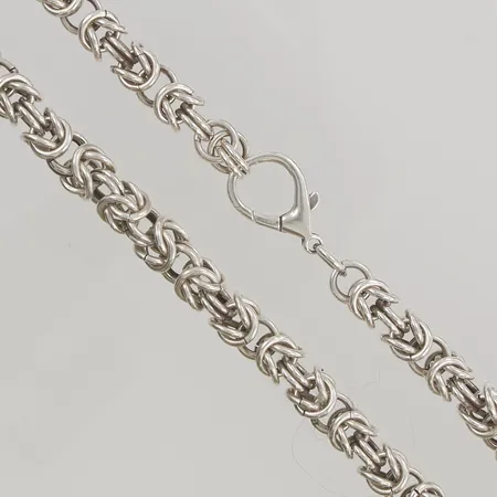 Kedja Kejsarlänk, 62cm bredd 9cm 925/1000 Silver 139,1g.