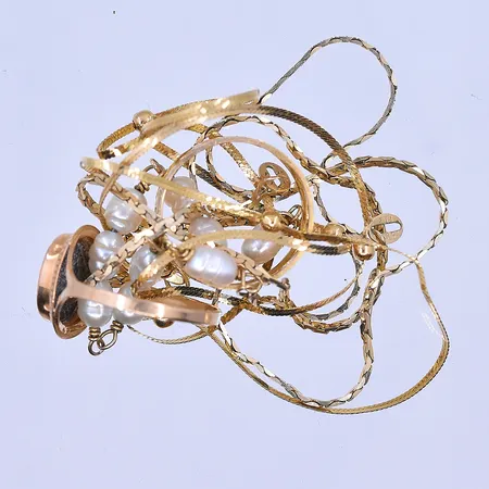 Diverse guld, 14K. Vikt: 8,2 g