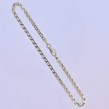 Armband längd 22 cm, bredd 3 mm 14K. Vikt: 3,9 g
