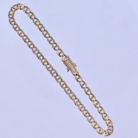 Armband Bismarck längd 20,5 cm, bredd 4 mm 18K. Vikt: 5,4 g