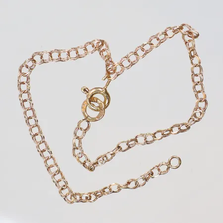 Armband Bismarck, längd 18,5cm, bredd 3mm, defekt, 18K Vikt: 1,9 g