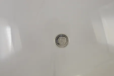 Minnesmynt Kung Carl XVI Gustaf, Kronprinsessan Victoria, år 2000, box, 35mm, 925/1000 silver 27,0g.