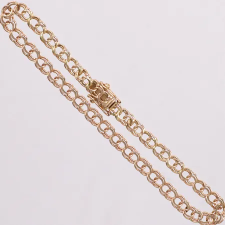 Armband Bismarck längd 20cm bredd 4,5mm kistlås 18K Vikt: 6,1 g