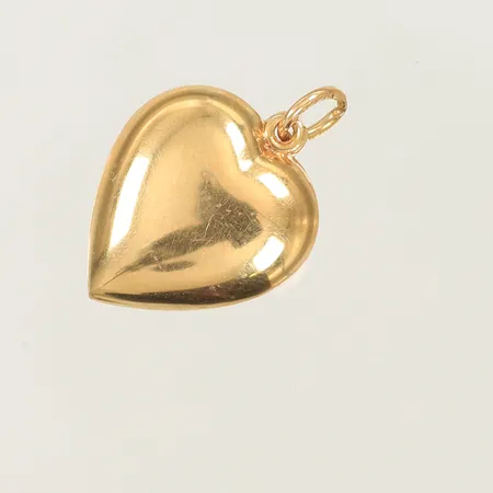 Hänge hjärta längd 20mm, bredd 14mm, 18K, 2,9g