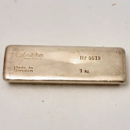 Silvertacka, Boliden, nr:9619, 999/1000, 1000g.