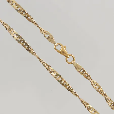Kedja 45cm bredd 6mm 14K 8,6g.