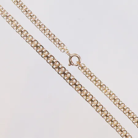 Collier X-länk 43,5cm bredd 4-5mm 18K Vikt: 12,2 g