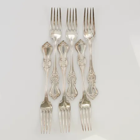 6 Förrättsgafflar 14cm 925/1000 Silver 172,0g.