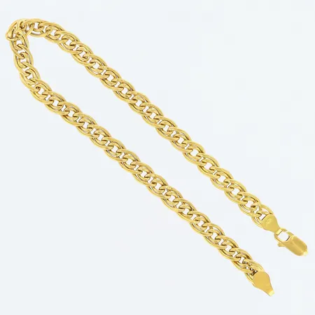 Armband längd: 22cm, bredd: 5,5mm, defekt lås, 18K Vikt: 7,2 g