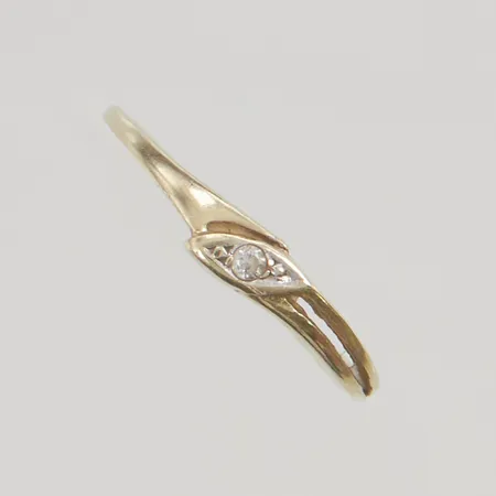 Ring stl:16¾ skev, 14K 1,0g.
