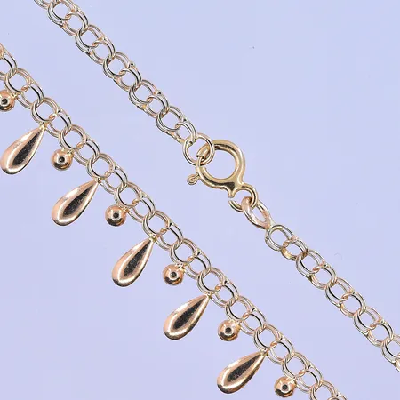 Collier Bismarck längd 42,5 cm, bredd 3-8 mm 18K. Vikt: 3,3 g