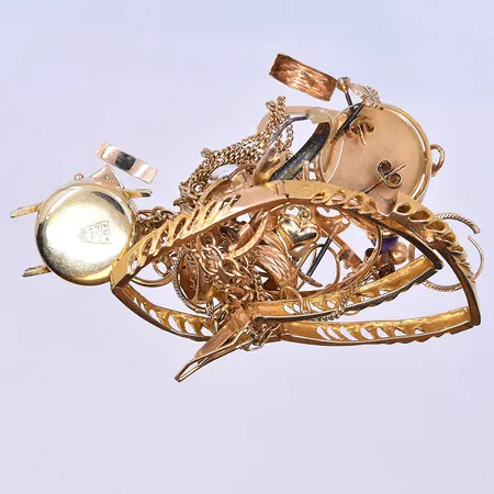 Diverse guld, 18K. Vikt: 36,7 g