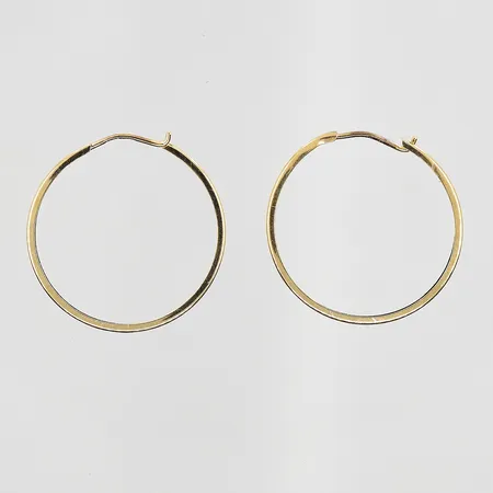 Örhängen Ø19mm, bredd 1mm, 14K. Vikt: 0,5 g