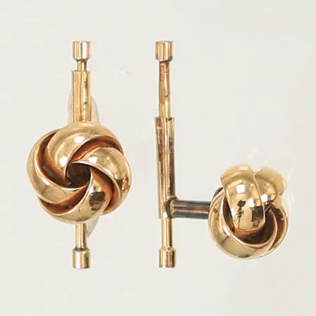 Ett par skjortknappar, Ø8,5mm 14K 2,1g Vikt: 2,1 g