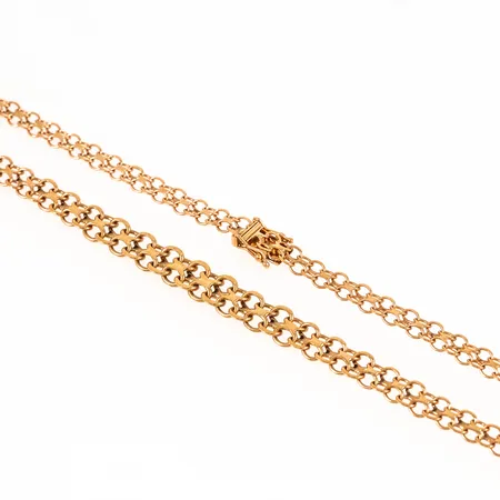 Collier X-länk längd 44 cm bredd 5,2 - 8 mm 15,6g 18K. 