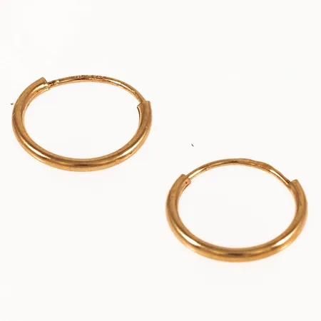 Creoler Ø10mm bredd 0,9mm, 18K 0,2g. 