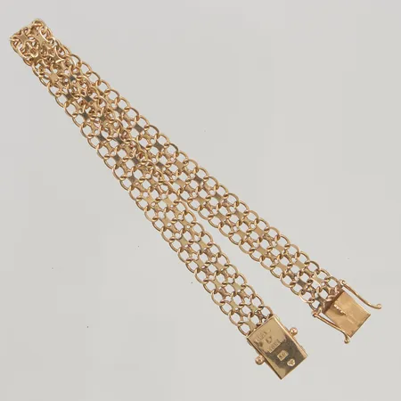 Armband x-länk 18,5cm bredd 8mm 18K 10,0g.