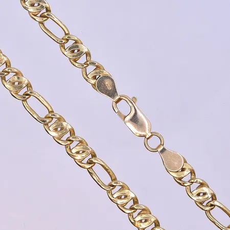 Kedja längd 64 cm, bredd 6 mm ihålig 18K. Vikt: 19,5 g