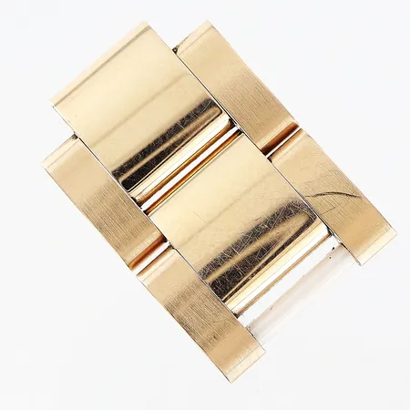2 länkbitar 23x16mm, roséguld, 18K. Vikt: 9 g