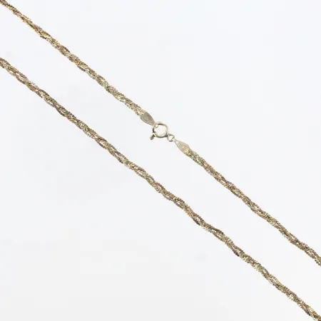 Collier flätat längd: 46,5cm, bredd: 2,7mm, silver 25/1000 Vikt: 5,4 g