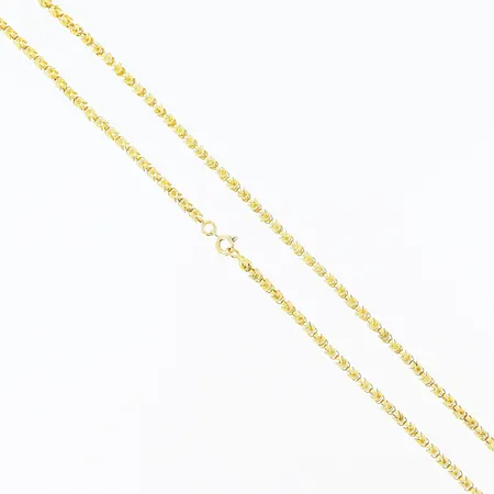 Kedja längd: 65cm, bredd: 3mm, 18K. Vikt: 30,9 g