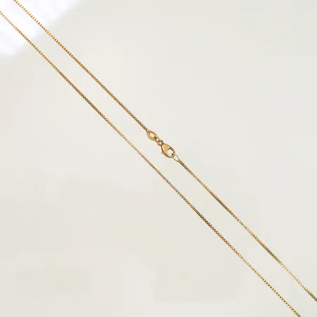 Halskedja venezia, 50cm, bredd 1mm, FBM (Hb Blå Måsen, A Nita & Reimertz Fält, Smögen) 18K Vikt: 4,2 g