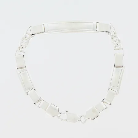 Armband med platta längd 22cm bredd 8mm, Italy, silver 925/1000 Vikt: 21,3 g