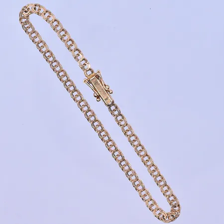 Armband Bismarck längd 19 cm, bredd 4 mm 18K. Vikt: 5,1 g