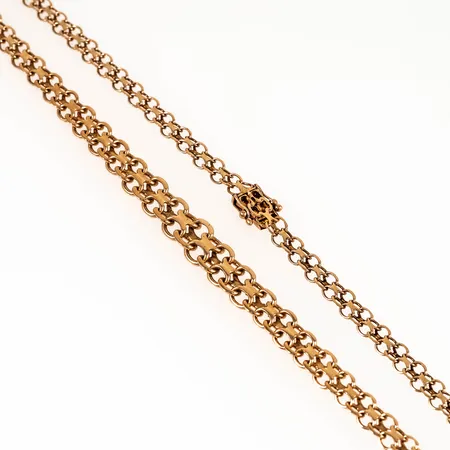 Collier X-länk längd 45cm bredd 5-9mm, 18K 20,0g. 