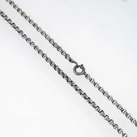Kedja ärtlänk längd 78 cm bredd 3 mm silver 21,0g . 