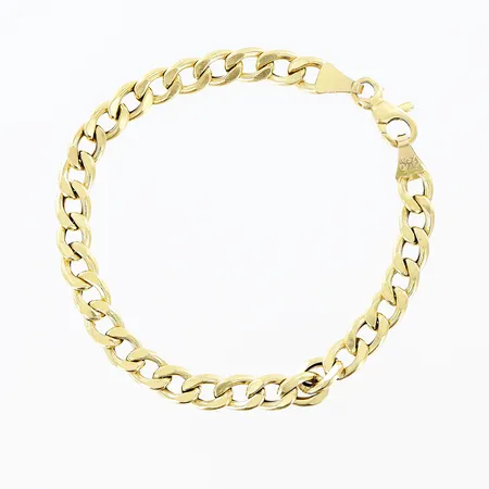 Armband Pansar längd 18,5cm, bredd 6mm, ihålig, skevheter, 18K. Vikt: 6,5 g