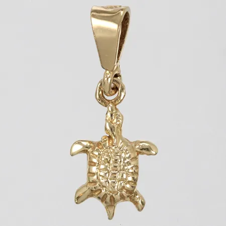 Hänge sköldpadda längd: ca 2,3cm bredd: ca 10mm 14K  Vikt: 1,2 g