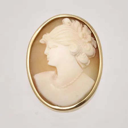Hänge/Brosch 20,3x30,8mm, Camé, 18K, 6,82g.