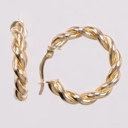 Ett par örhängen creoler Ø20mm, 18K Vikt: 3 g