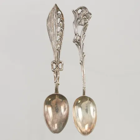 2 Kaffeskedar 10cm 830/1000 Silver 17,3g.